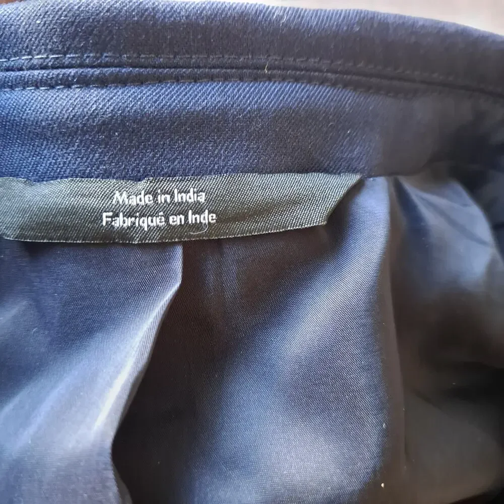 Nordstrom Navy Single Breasted 2 Button Career Work Blazer Jacket Boys Size 16